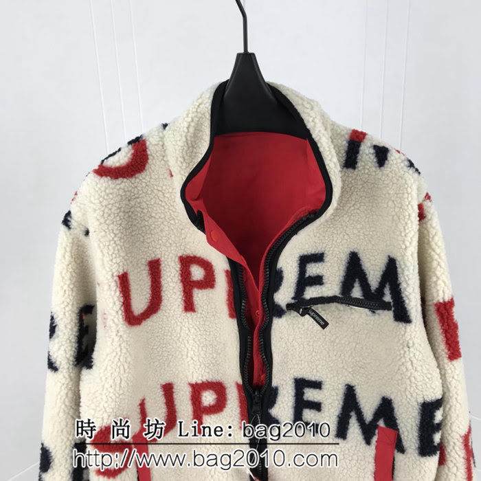 SUPREME 18FW 雙面穿 定制提花羊羔絨 男款棉服 ydi2587